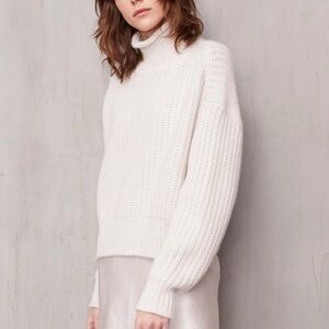 Autumn Cashmere Chunky Mock Neck Shaker Sweater
